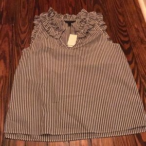 J.CREW striped sleeveless blouse